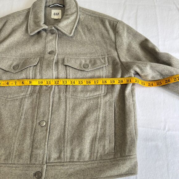 GAP Gray Wool Blend Trucker Jacket - Picture 5 of 6